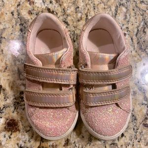 Pink glitter sneakers